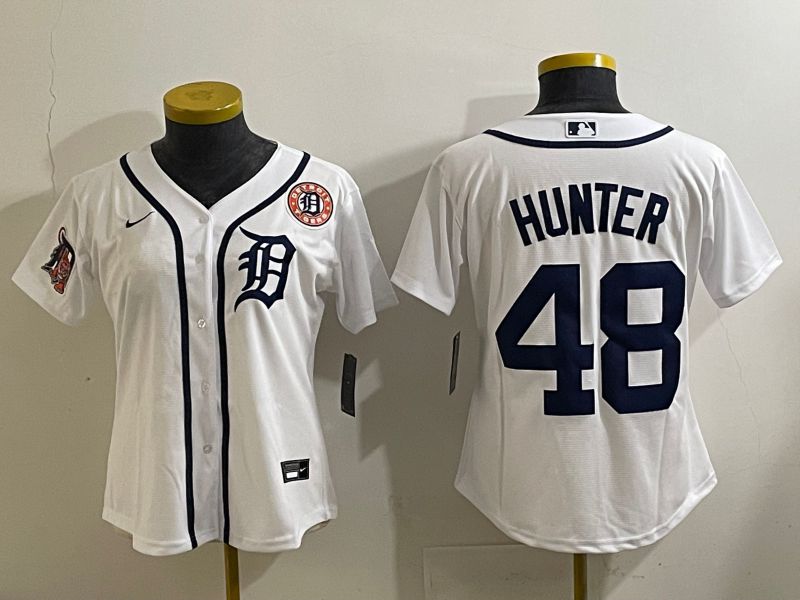 Youth 2025 Detroit Tigers #48 Hunter White Game Nike MLB Jersey style 5->youth mlb jersey->Youth Jersey